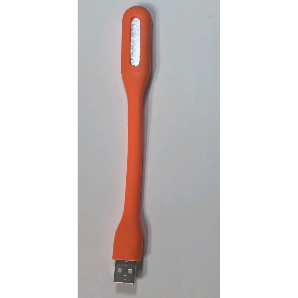 Orange Flexible USB LED Light Lamp for Computer, Keyboard/Study Reading/Notebook - Picture 2 of 2